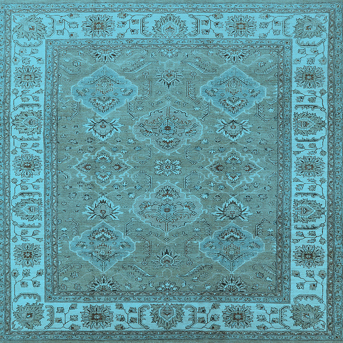 Square Oriental Light Blue Traditional Rug, urb1331lblu