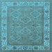 Square Oriental Light Blue Traditional Rug, urb1331lblu