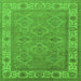 Square Oriental Green Traditional Rug, urb1331grn