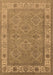 Machine Washable Oriental Brown Traditional Rug, wshurb1331brn