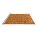 Sideview of Machine Washable Oriental Orange Traditional Area Rugs, wshurb1331org