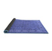 Sideview of Oriental Blue Traditional Rug, urb1331blu