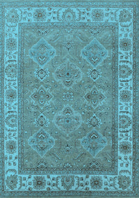 Oriental Light Blue Traditional Rug, urb1331lblu