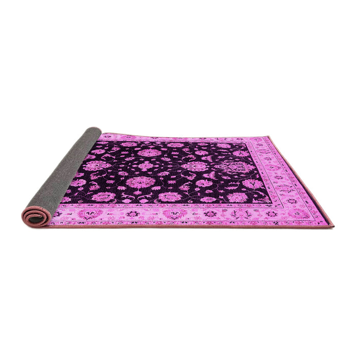 Sideview of Oriental Pink Traditional Rug, urb1332pnk