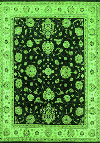 Oriental Green Traditional Rug, urb1332grn