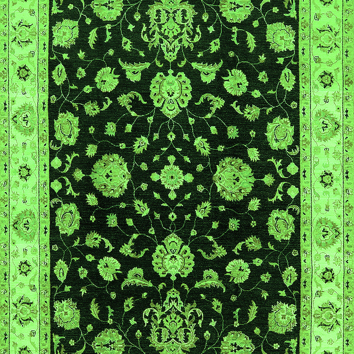 Oriental Green Traditional Rug, urb1332grn