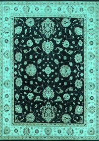 Oriental Turquoise Traditional Rug, urb1332turq