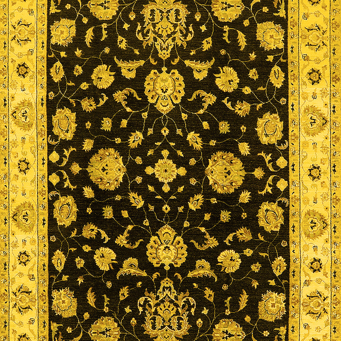 Oriental Yellow Traditional Rug, urb1332yw