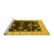 Sideview of Machine Washable Oriental Yellow Traditional Rug, wshurb1332yw