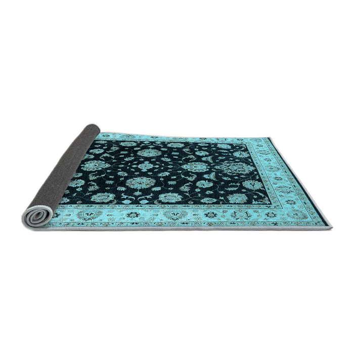 Sideview of Oriental Light Blue Traditional Rug, urb1332lblu