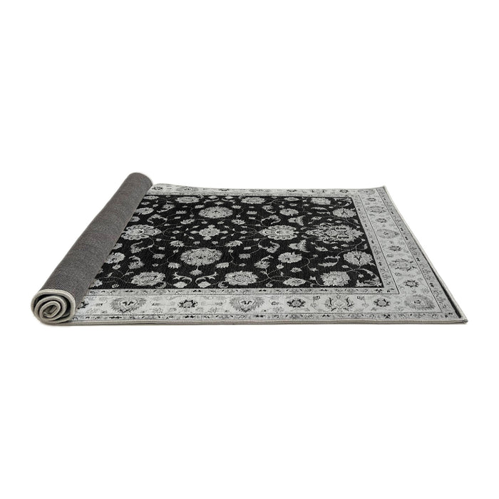 Sideview of Oriental Gray Traditional Rug, urb1332gry