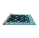 Sideview of Machine Washable Oriental Light Blue Traditional Rug, wshurb1332lblu