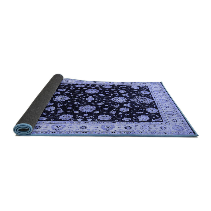 Sideview of Oriental Blue Traditional Rug, urb1332blu