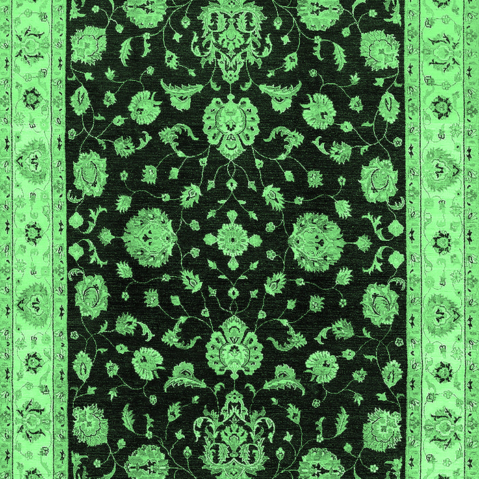 Oriental Emerald Green Traditional Rug, urb1332emgrn