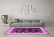 Machine Washable Oriental Pink Traditional Rug in a Living Room, wshurb1332pnk