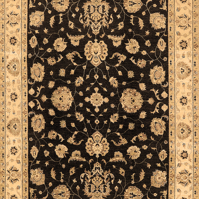 Machine Washable Oriental Brown Traditional Rug, wshurb1332brn