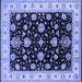 Square Oriental Blue Traditional Rug, urb1332blu