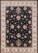 Mid-Century Modern Charcoal Black Oriental Rug, urb1332