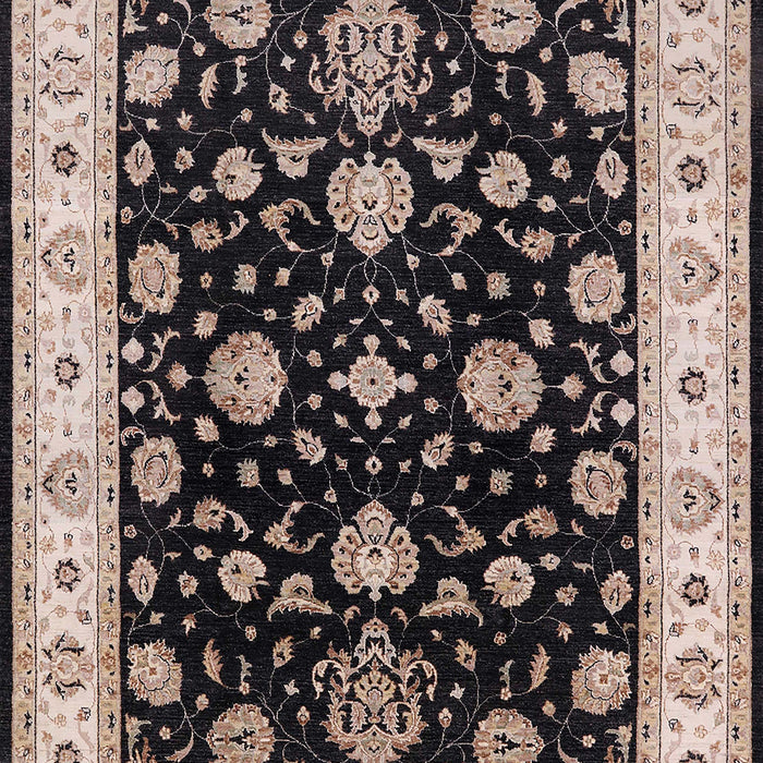 Mid-Century Modern Charcoal Black Oriental Rug, urb1332