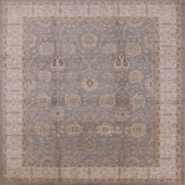 Square Mid-Century Modern Rose Purple Oriental Rug, urb1333