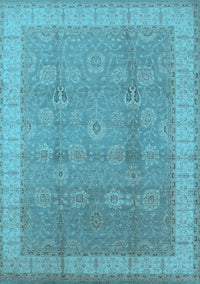 Oriental Light Blue Industrial Rug, urb1333lblu