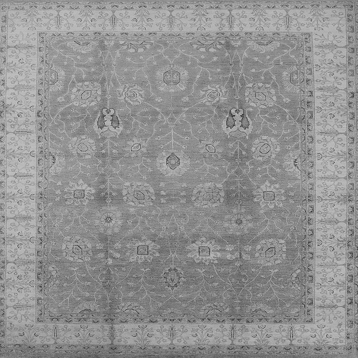 Square Machine Washable Oriental Gray Industrial Rug, wshurb1333gry