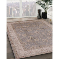 Mid-Century Modern Rose Purple Oriental Rug, urb1333