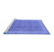 Sideview of Machine Washable Oriental Blue Industrial Rug, wshurb1333blu