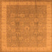 Square Oriental Orange Industrial Rug, urb1333org