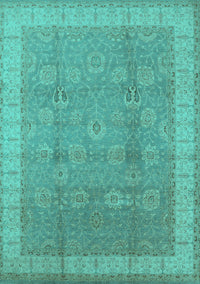 Oriental Turquoise Industrial Rug, urb1333turq