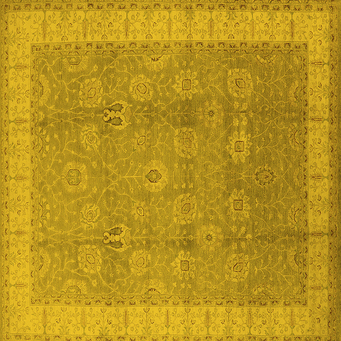 Square Oriental Yellow Industrial Rug, urb1333yw