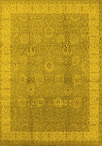 Oriental Yellow Industrial Rug, urb1333yw