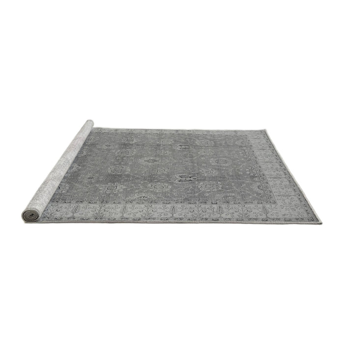 Sideview of Machine Washable Oriental Gray Industrial Rug, wshurb1333gry