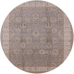 Round Machine Washable Industrial Modern Rose Dust Purple Rug, wshurb1333