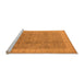 Sideview of Machine Washable Oriental Orange Industrial Area Rugs, wshurb1333org