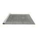 Sideview of Machine Washable Oriental Gray Traditional Rug, wshurb1334gry