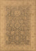 Machine Washable Oriental Brown Traditional Rug, wshurb1334brn