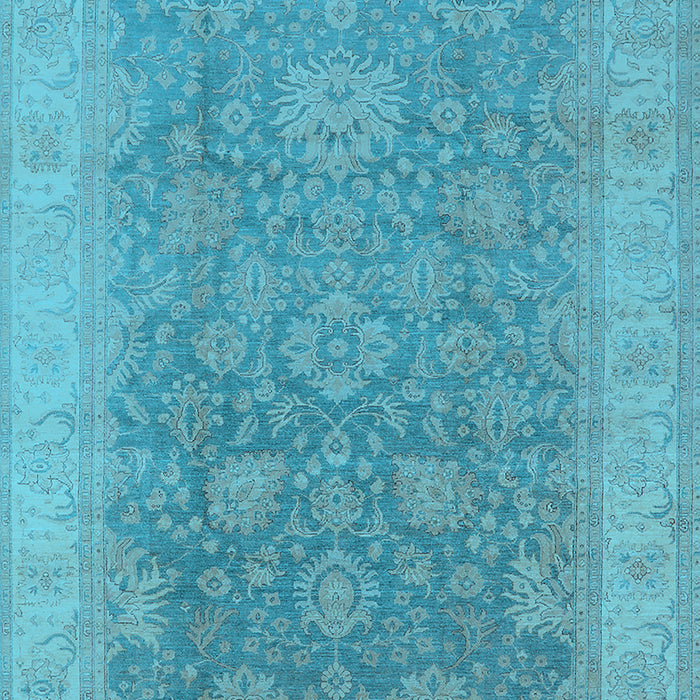 Oriental Light Blue Traditional Rug, urb1334lblu