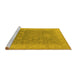 Sideview of Machine Washable Oriental Yellow Traditional Rug, wshurb1334yw