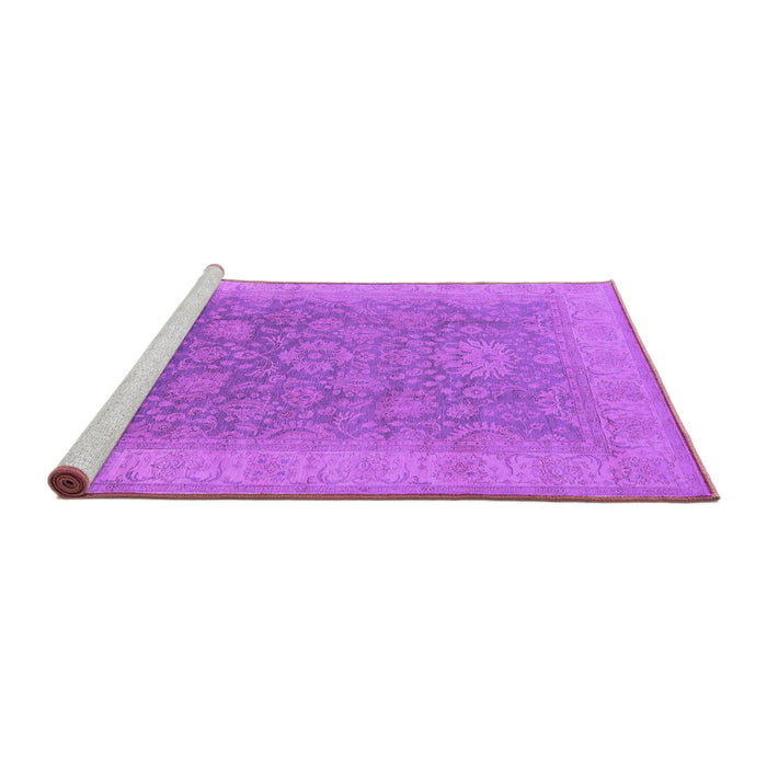 Sideview of Machine Washable Oriental Purple Traditional Area Rugs, wshurb1334pur