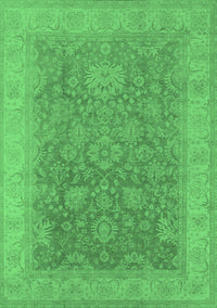 Oriental Emerald Green Traditional Rug, urb1334emgrn