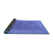 Sideview of Oriental Blue Traditional Rug, urb1334blu