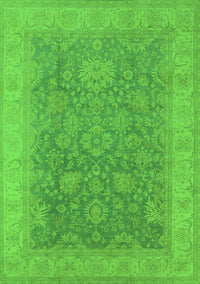 Oriental Green Traditional Rug, urb1334grn