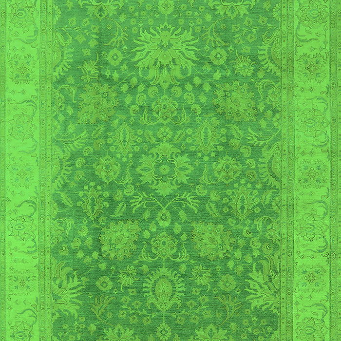 Oriental Green Traditional Rug, urb1334grn