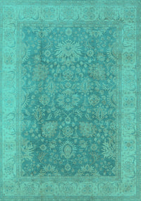 Oriental Turquoise Traditional Rug, urb1334turq