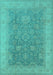 Oriental Turquoise Traditional Rug, urb1334turq