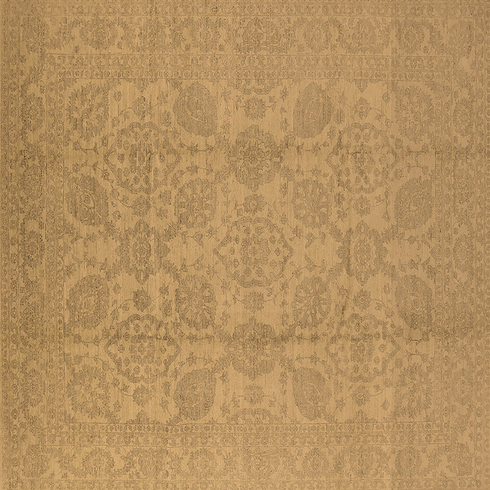 Square Oriental Brown Traditional Rug, urb1335brn