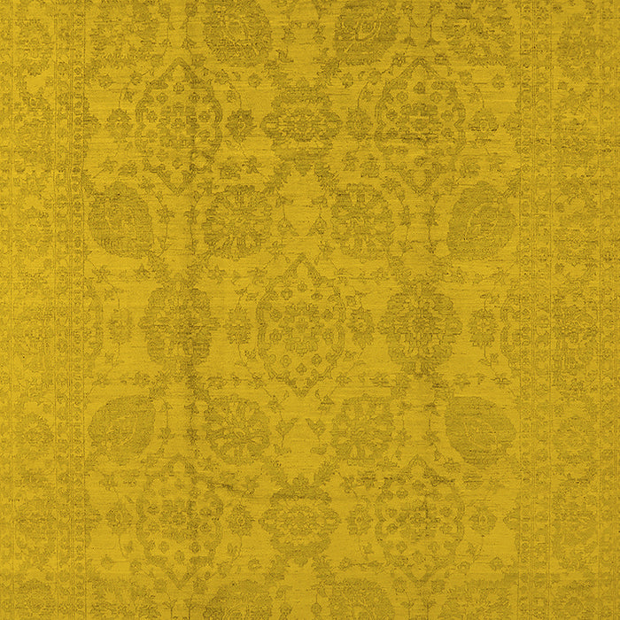 Machine Washable Oriental Yellow Traditional Rug, wshurb1335yw