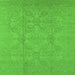 Square Oriental Green Traditional Rug, urb1335grn