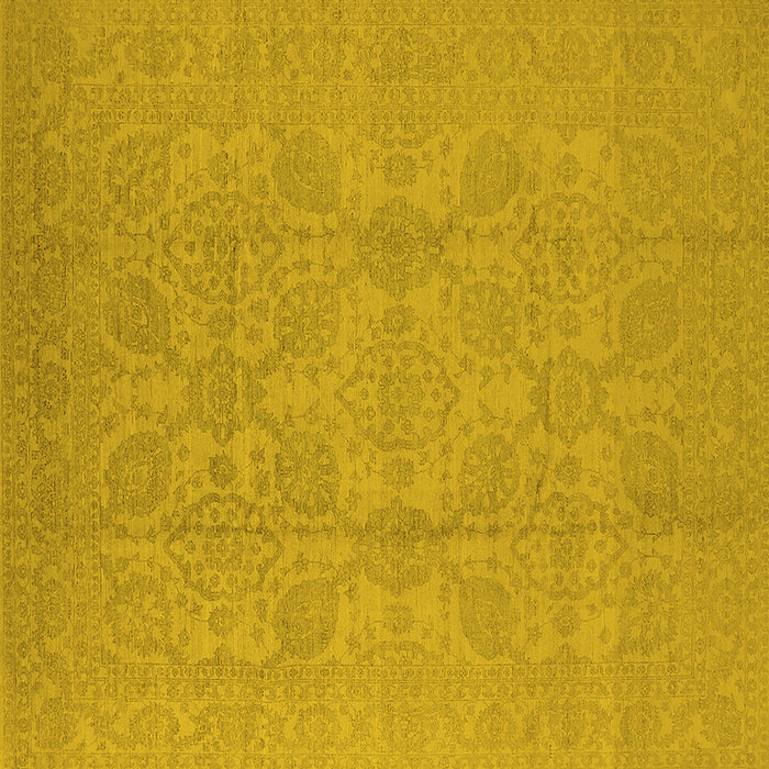 Square Oriental Yellow Traditional Rug, urb1335yw